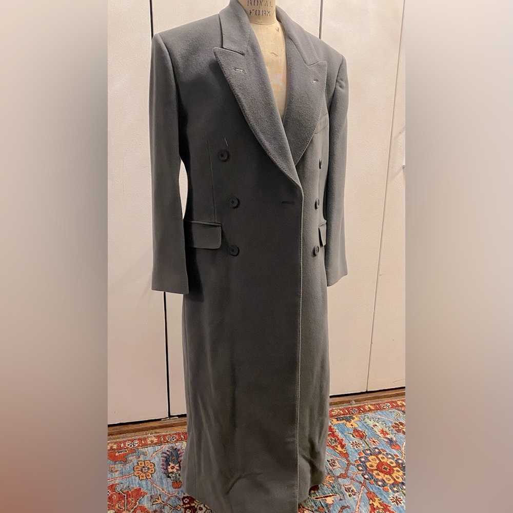 Balenciaga Gray Double-Breasted Coat